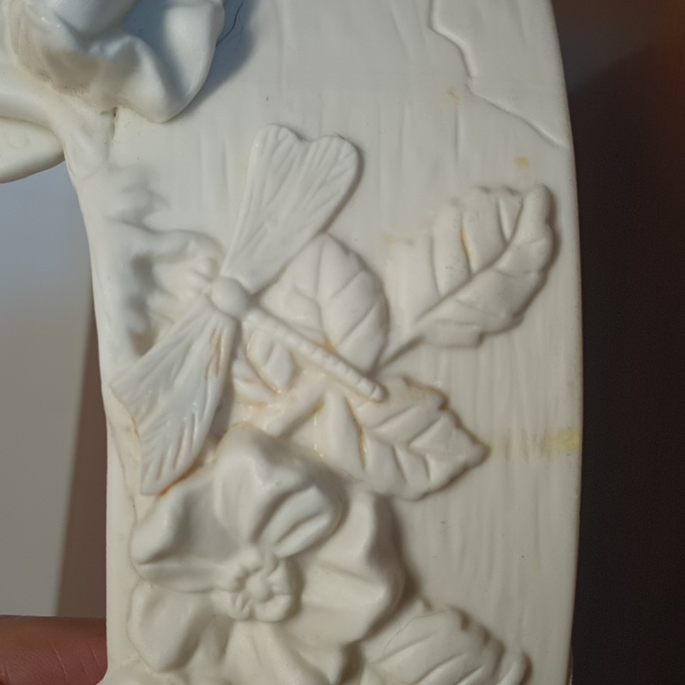 White Fairy and Dragonfly Pillar Candle Holder - Picture 4 of 7